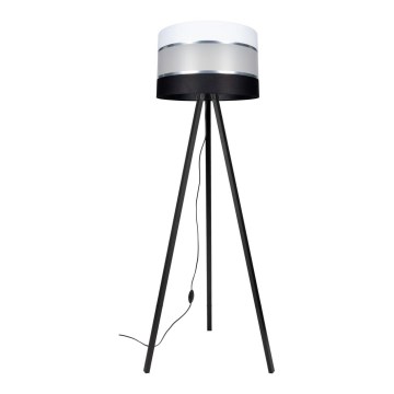 Candeeiro de chão CORAL 1xE27/60W/230V wenge/preto/branco/cromado mate