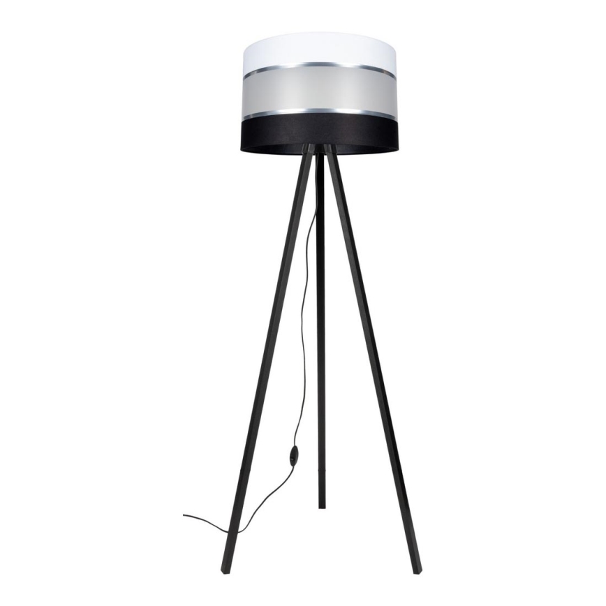 Candeeiro de chão CORAL 1xE27/60W/230V wenge/preto/branco/cromado mate