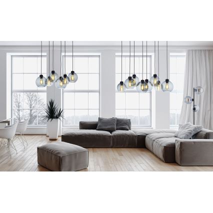 Candeeiro de chão CUBUS 3xE27/60W/230V preto