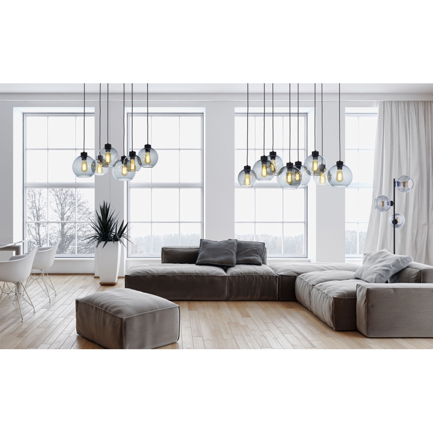 Candeeiro de chão CUBUS 3xE27/60W/230V preto