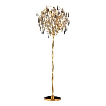 Candeeiro de chão de cristal 5xG9/40W/230V dourado