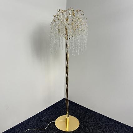 Candeeiro de chão de cristal 5xG9/40W/230V dourado