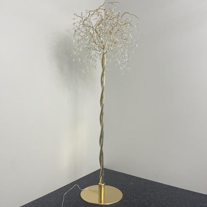 Candeeiro de chão de cristal 5xG9/40W/230V dourado