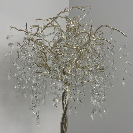 Candeeiro de chão de cristal 5xG9/40W/230V dourado