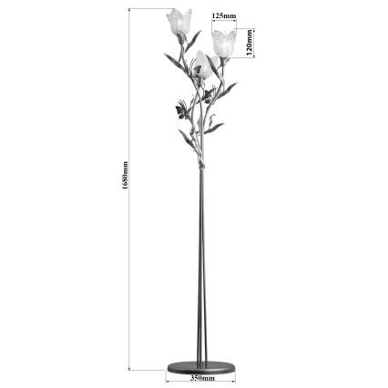 Candeeiro de chão EDEN 3xE14/40W/230V