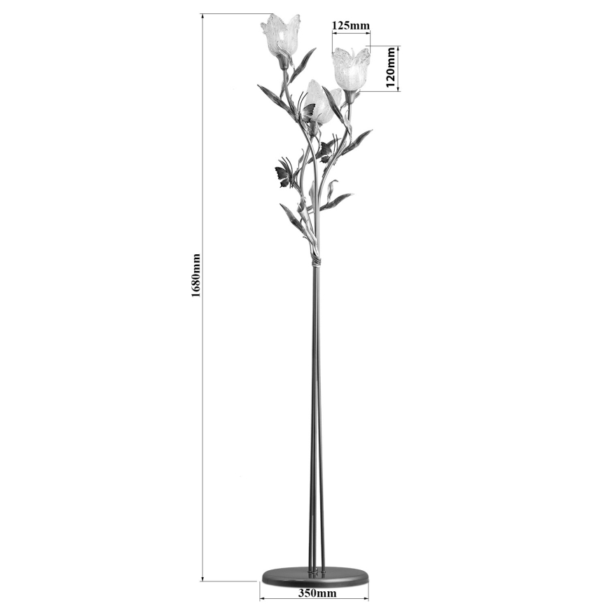 Candeeiro de chão EDEN 3xE14/40W/230V