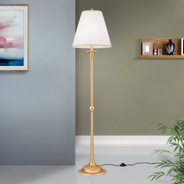 Candeeiro de chão FONSA 1xE27/60W/230V branco/dourado