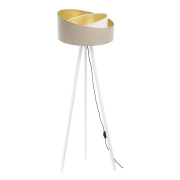 Candeeiro de chão GALAXY 1xE27/60W/230V bege/branco