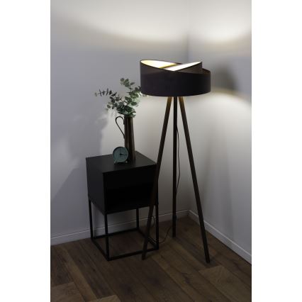 Candeeiro de chão GALAXY 1xE27/60W/230V cinzento/castanho