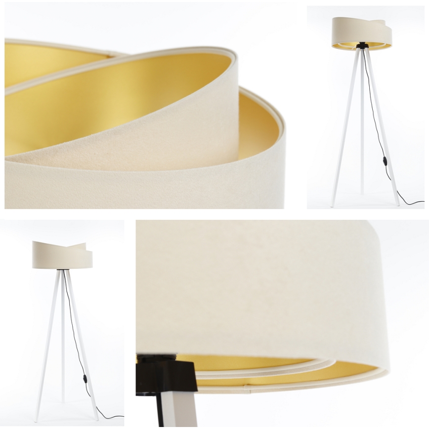 Candeeiro de chão GALAXY 1xE27/60W/230V creme/branco