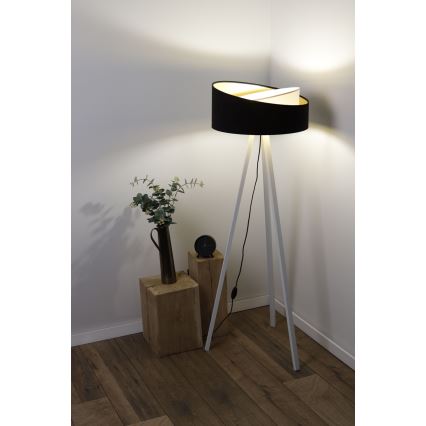 Candeeiro de chão GALAXY 1xE27/60W/230V preto/branco