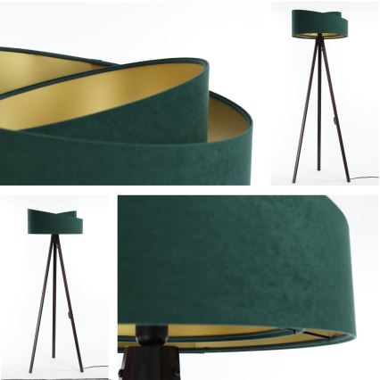 Candeeiro de chão GALAXY 1xE27/60W/230V verde/castanho
