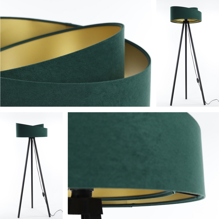 Candeeiro de chão GALAXY 1xE27/60W/230V verde/preto