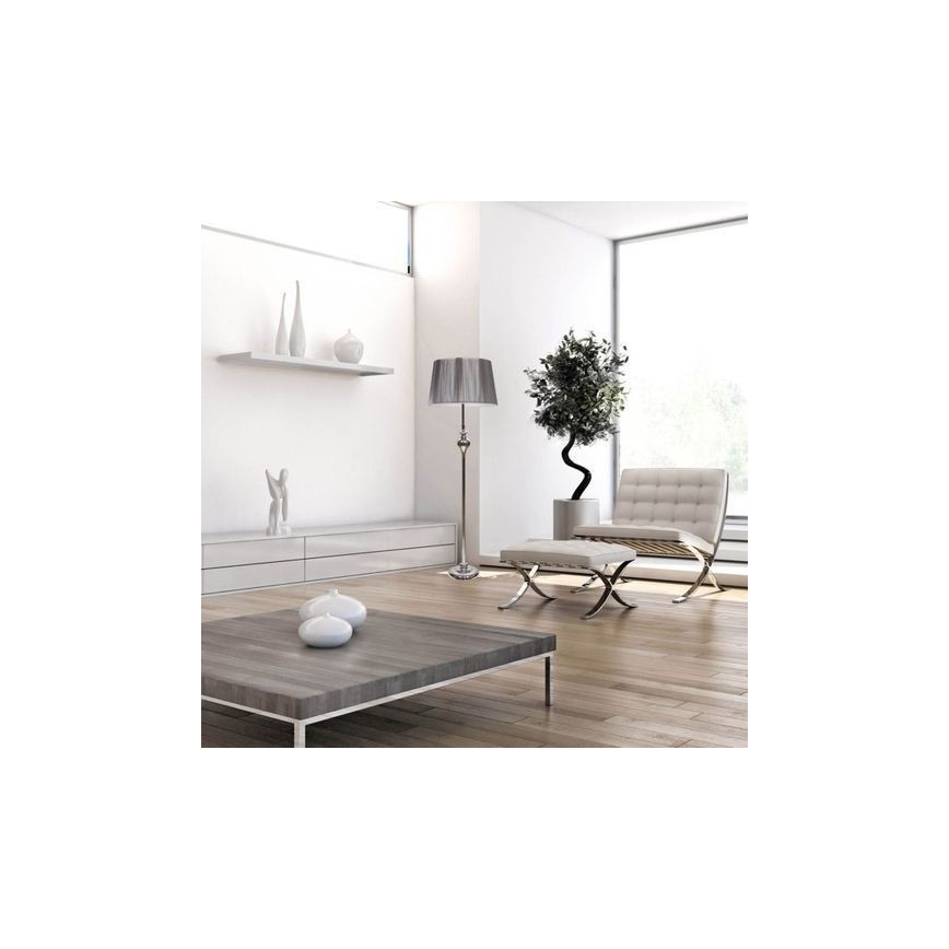 Candeeiro de chão GILLENIA 1xE27/60W/230V prata