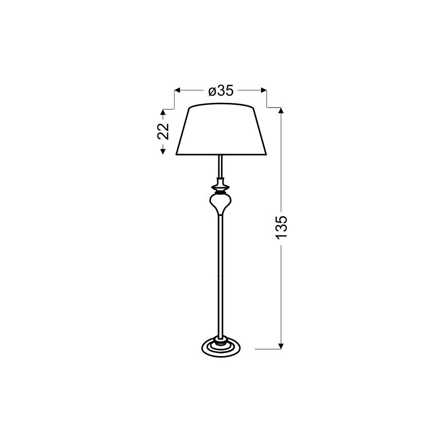 Candeeiro de chão GILLENIA 1xE27/60W/230V prata