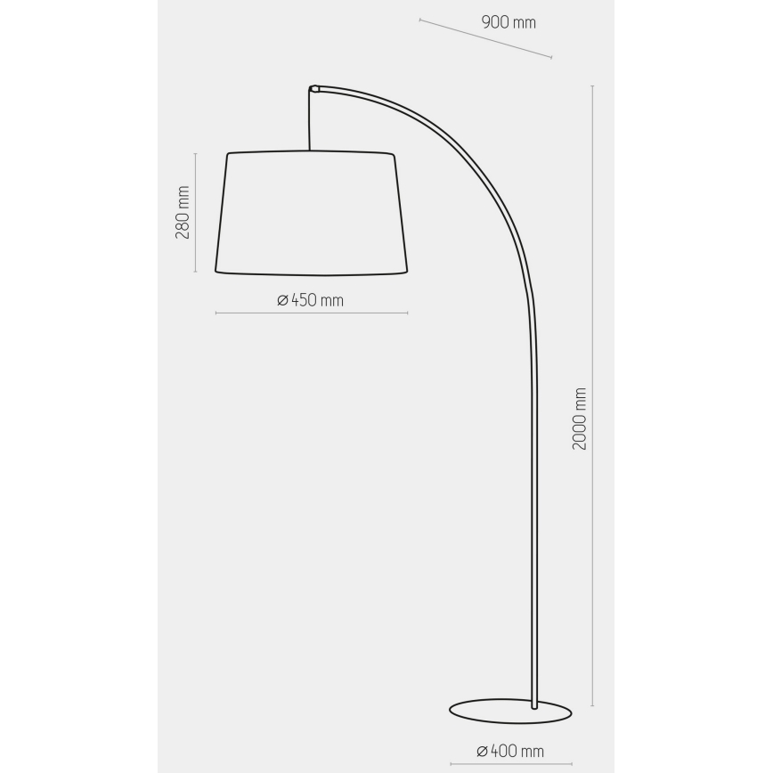 Candeeiro de chão HANG 1xE27/25W/230V preto
