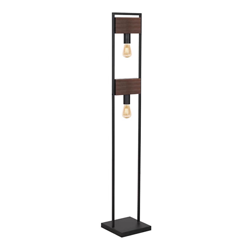 Candeeiro de chão HARD 2xE27/11W/230V madeira/preto