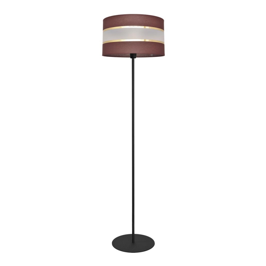 Candeeiro de chão HELEN 1xE27/15W/230V castanho/preto/dourado