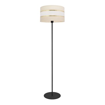 Candeeiro de chão HELEN 1xE27/15W/230V creme/preto/dourado