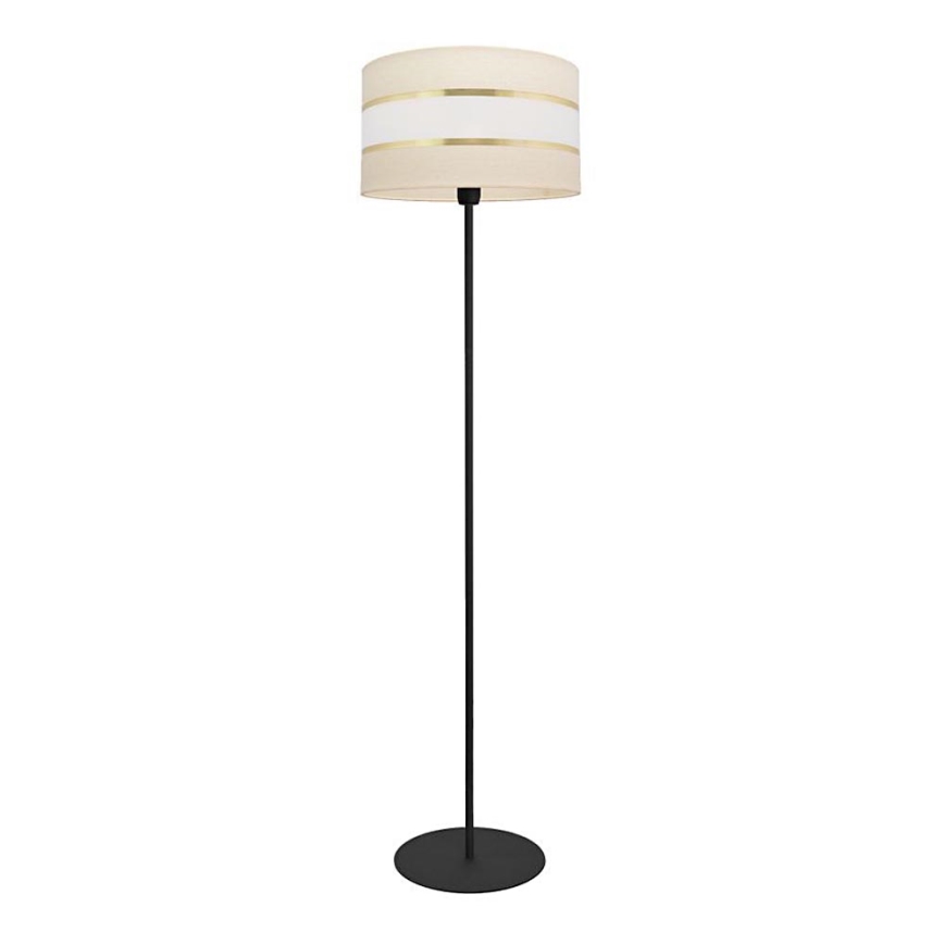 Candeeiro de chão HELEN 1xE27/15W/230V creme/preto/dourado