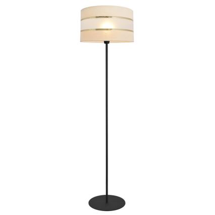Candeeiro de chão HELEN 1xE27/15W/230V creme/preto/dourado
