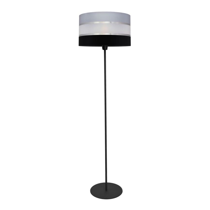 Candeeiro de chão HELEN 1xE27/15W/230V preto/cinzento/prateado
