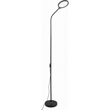 Candeeiro de chão LED com regulação 2em1 LED/10W/230V 3000-4500-6500K preto