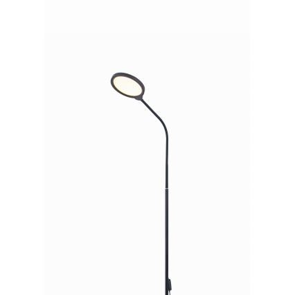 Candeeiro de chão LED com regulação 2em1 LED/10W/230V 3000-4500-6500K preto