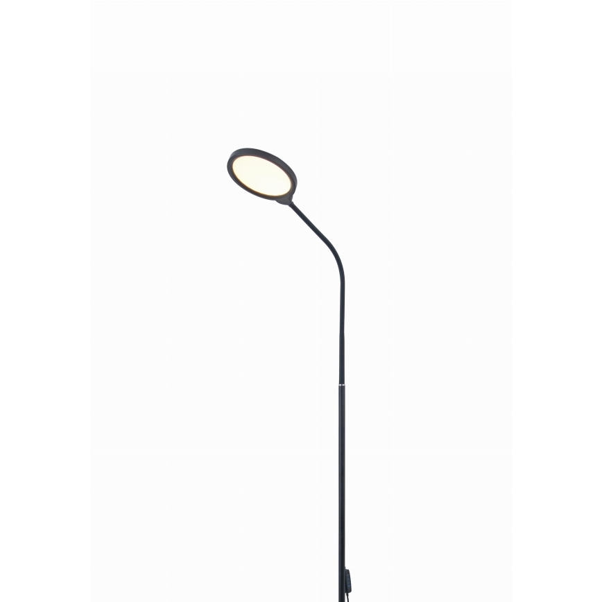 Candeeiro de chão LED com regulação 2em1 LED/10W/230V 3000-4500-6500K preto