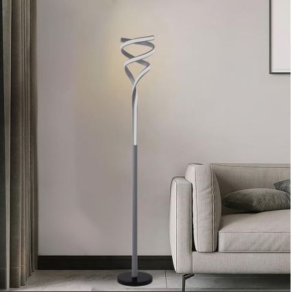Candeeiro de chão LED com regulação LED/50W/230V 3000-6500K cinzento + comando