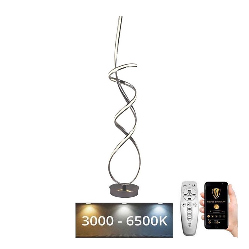 Candeeiro de chão LED com regulação LED/80W/230V 3000-6500K + comando