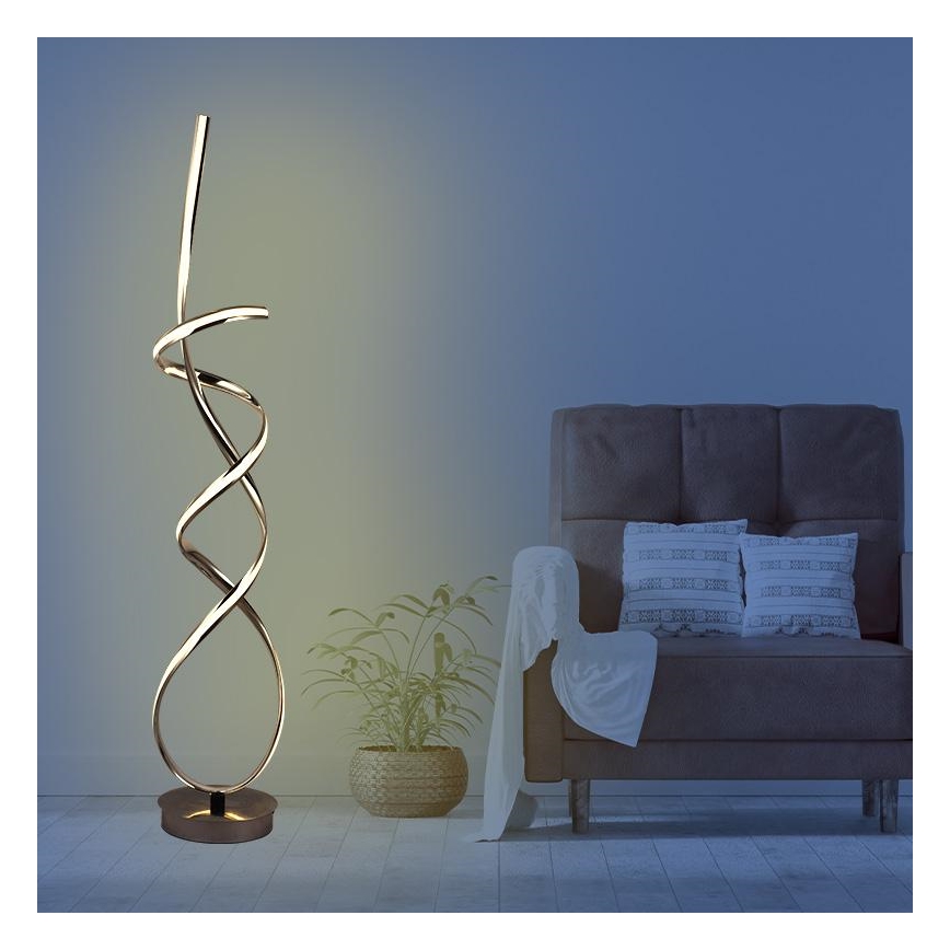 Candeeiro de chão LED com regulação LED/80W/230V 3000-6500K + comando