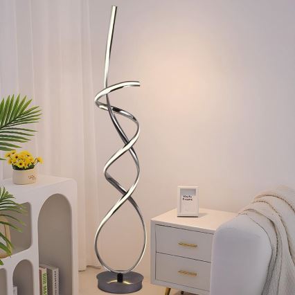 Candeeiro de chão LED com regulação LED/80W/230V 3000-6500K + comando