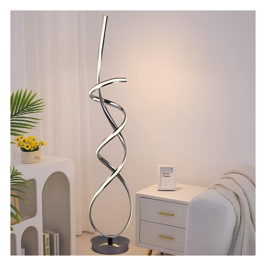 Candeeiro de chão LED com regulação LED/80W/230V 3000-6500K + comando