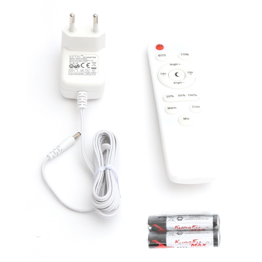 Candeeiro de chão LED com regulação LED/9W/230V 3000-6500K branco + comando