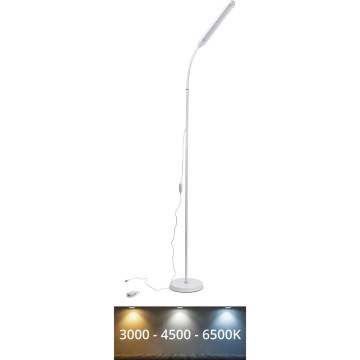Candeeiro de chão LED com regulação SIGNUS LED/10W/230V 3000/4500/6500K branco