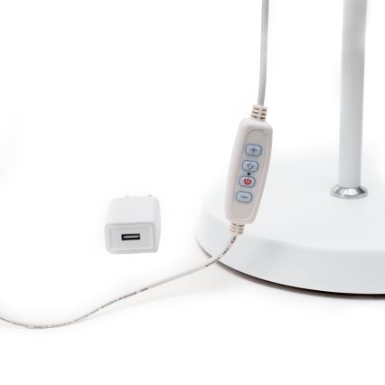 Candeeiro de chão LED com regulação SIGNUS LED/10W/230V 3000/4500/6500K branco