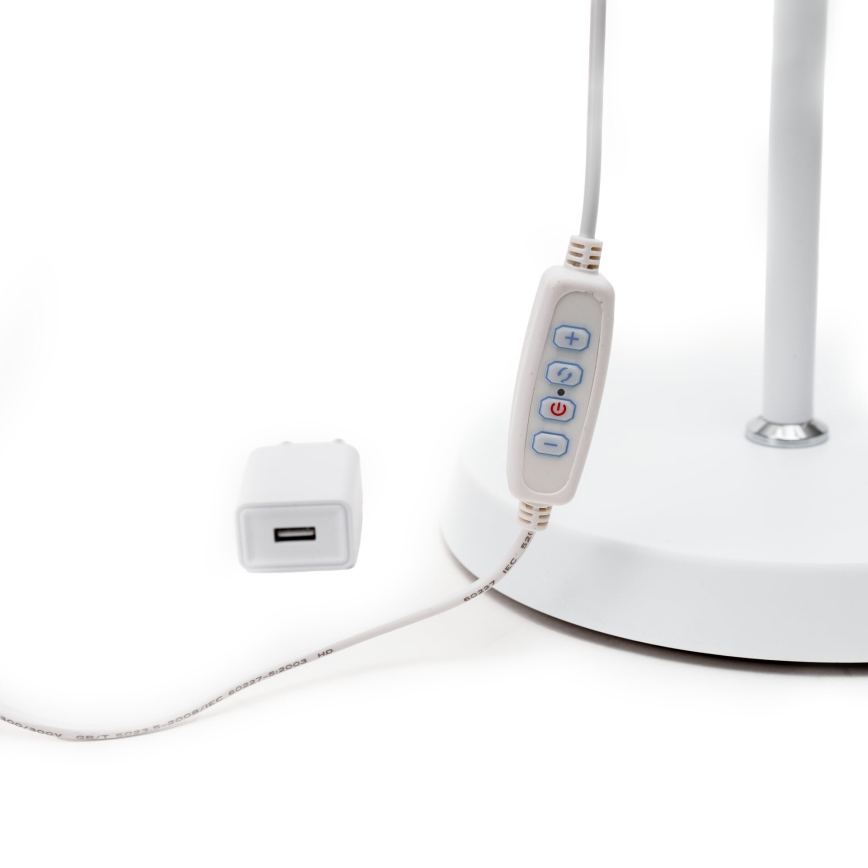 Candeeiro de chão LED com regulação SIGNUS LED/10W/230V 3000/4500/6500K branco