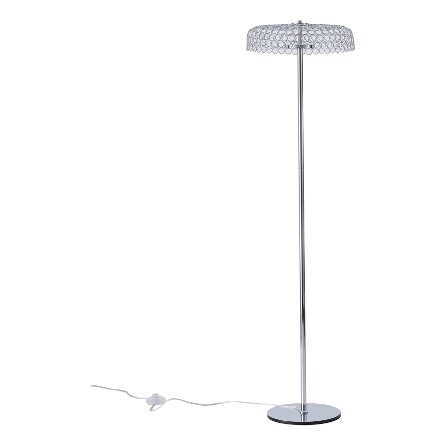 Candeeiro de chão LED LED/10W/230V 3000K cromado brilhante
