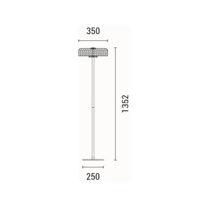 Candeeiro de chão LED LED/10W/230V 3000K cromado brilhante