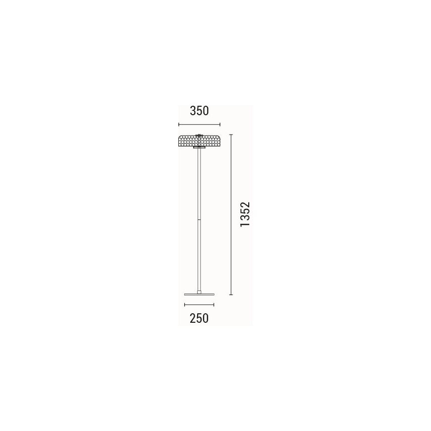 Candeeiro de chão LED LED/10W/230V 3000K cromado brilhante