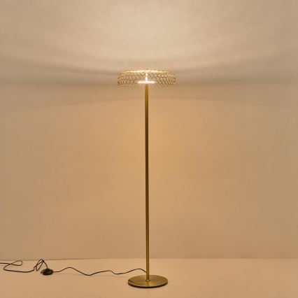 Candeeiro de chão LED LED/10W/230V 3000K dourado