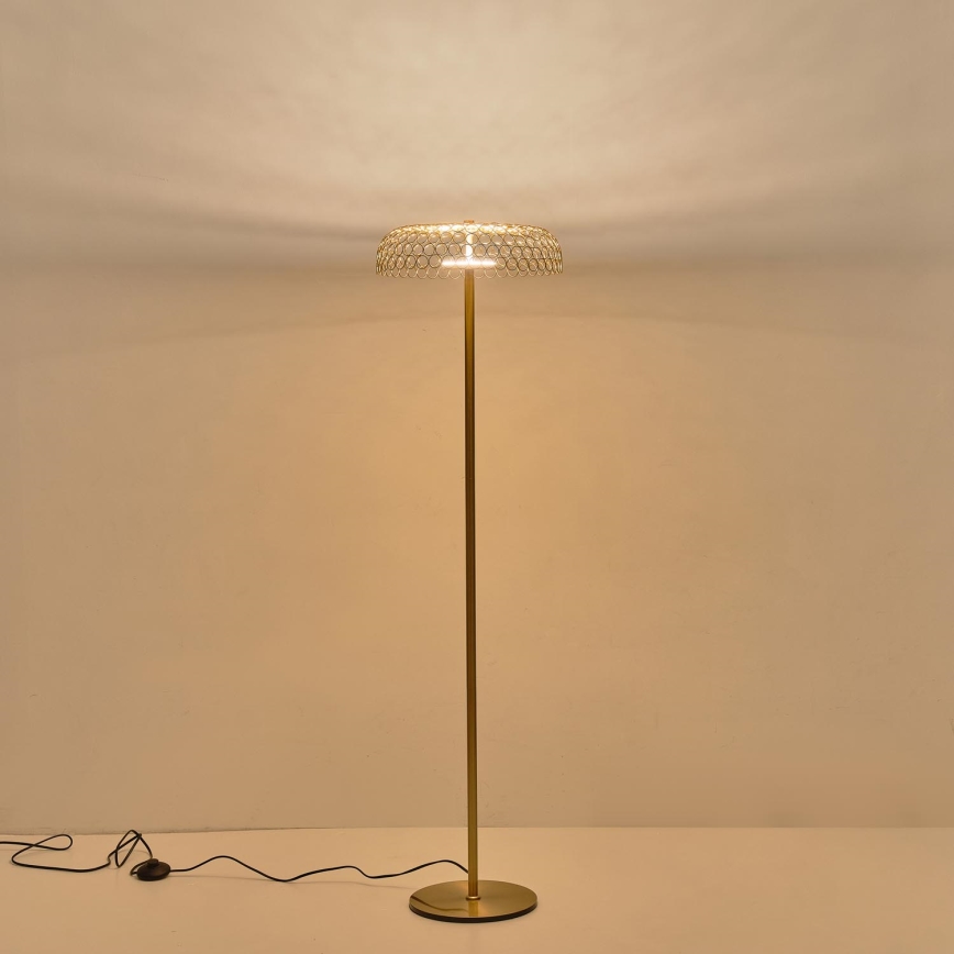 Candeeiro de chão LED LED/10W/230V 3000K dourado