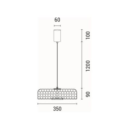 Candeeiro de chão LED LED/10W/230V 3000K dourado