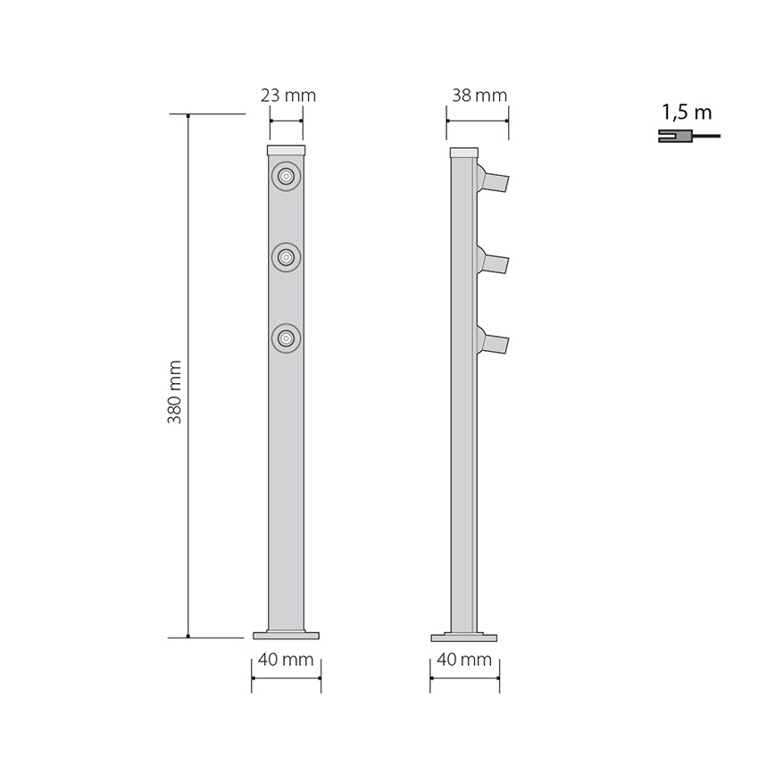 Candeeiro de chão LED PICCO 3xLED/5,4W/500mA