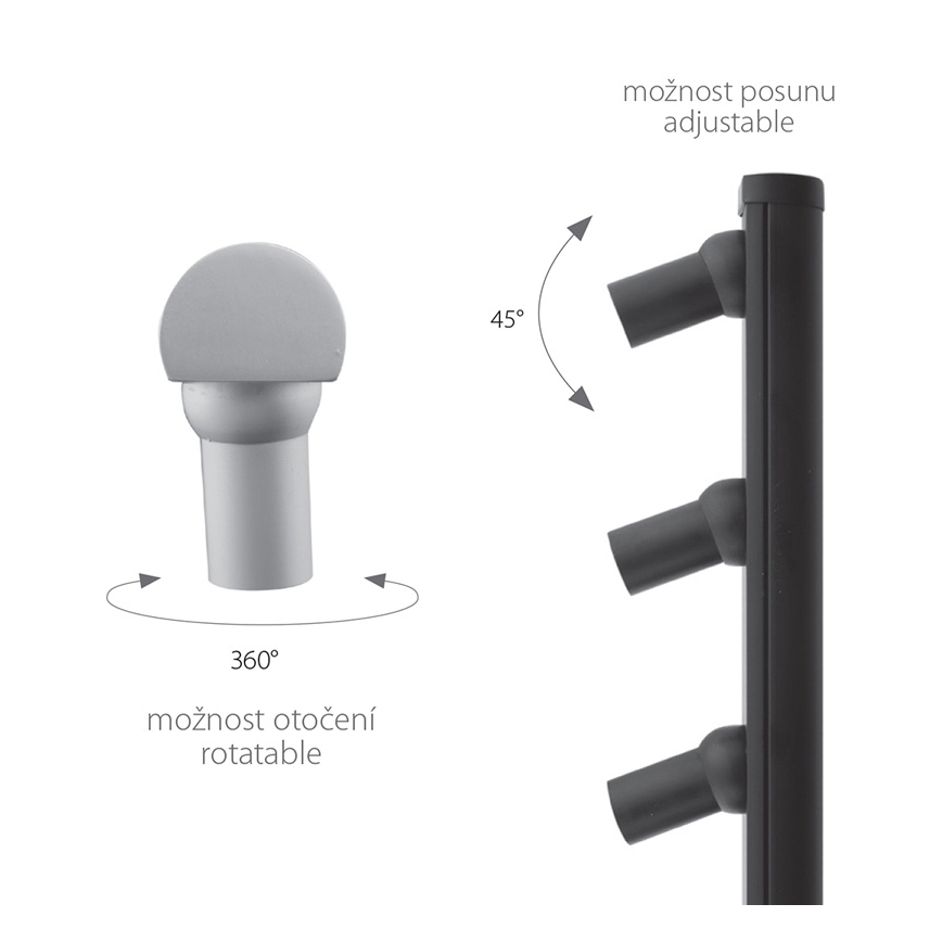 Candeeiro de chão LED PICCO 3xLED/5,4W/500mA