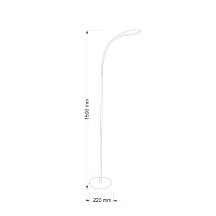 Candeeiro de chão LED SWAN LED/6,5W/230V branco