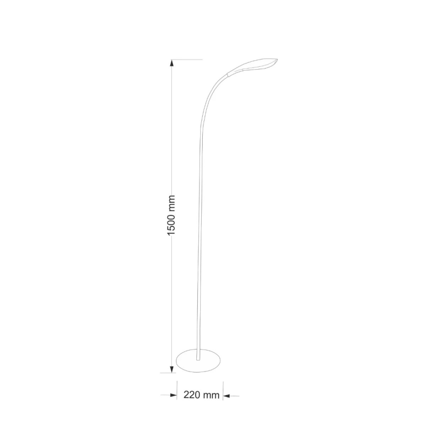 Candeeiro de chão LED SWAN LED/6,5W/230V branco