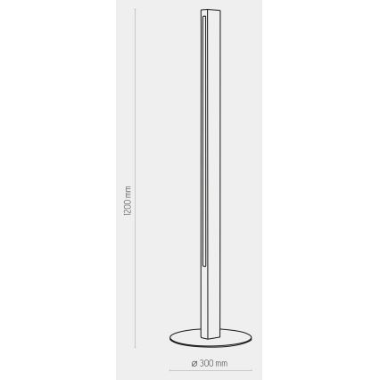 Candeeiro de chão LED TEO LED/30W/230V madeira