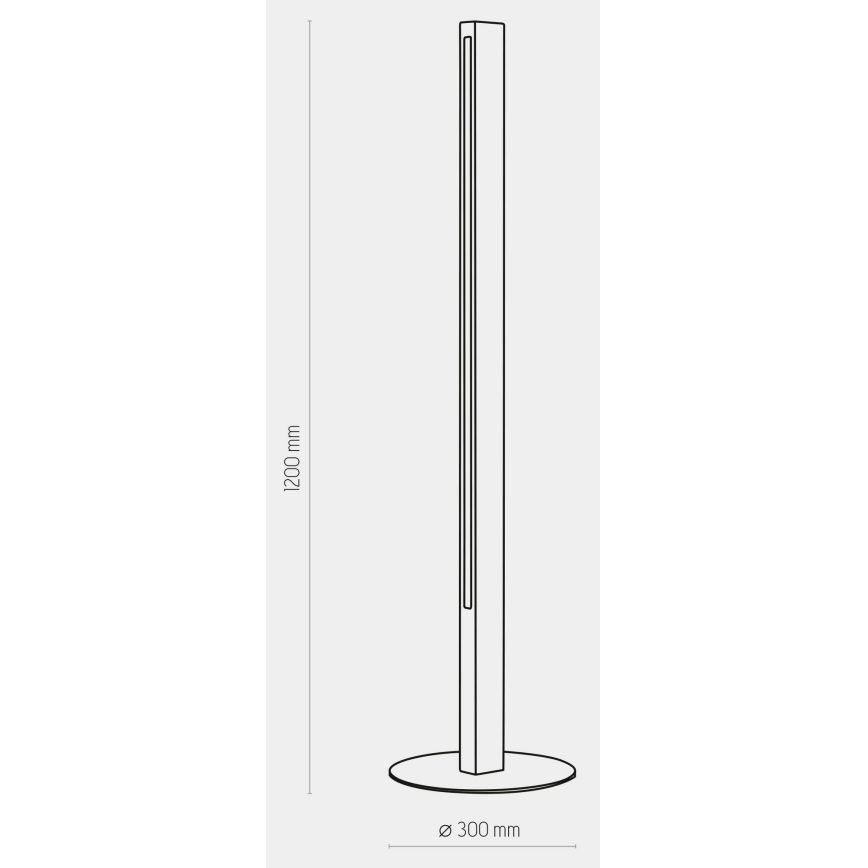 Candeeiro de chão LED TEO LED/30W/230V madeira